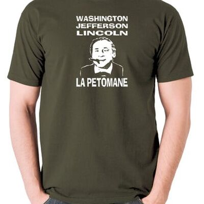 Camiseta inspirada en Blazing Saddles - Washington, Jefferson, Lincoln, La Petomane oliva
