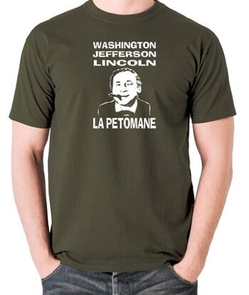 T-shirt inspiré des selles flamboyantes - Washington, Jefferson, Lincoln, La Petomane olive