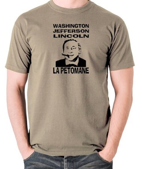 Blazing Saddles Inspired T Shirt - Washington, Jefferson, Lincoln, La Petomane khaki