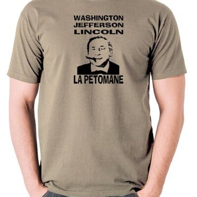 Camiseta inspirada en Blazing Saddles - Washington, Jefferson, Lincoln, La Petomane caqui