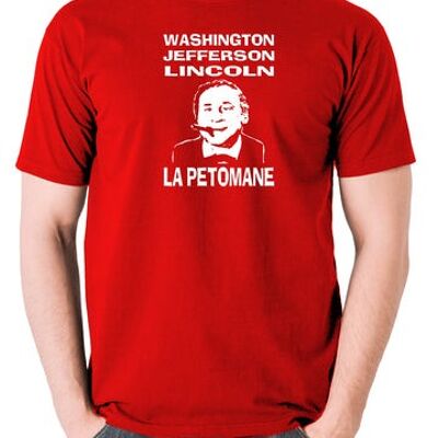 Camiseta inspirada en Blazing Saddles - Washington, Jefferson, Lincoln, La Petomane rojo