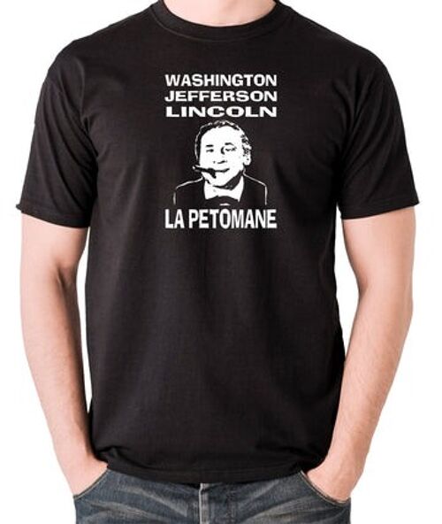 Blazing Saddles Inspired T Shirt - Washington, Jefferson, Lincoln, La Petomane black