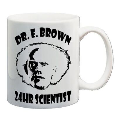 Taza inspirada en Regreso al futuro - Dr. E Brown 24 horas científico