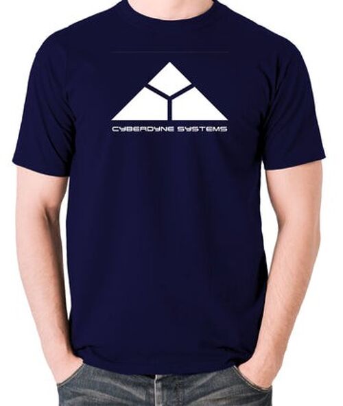 Terminator Inspired T Shirt - Cyberdyne Systems navy