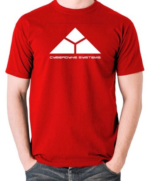 Terminator Inspired T Shirt - Cyberdyne Systems red