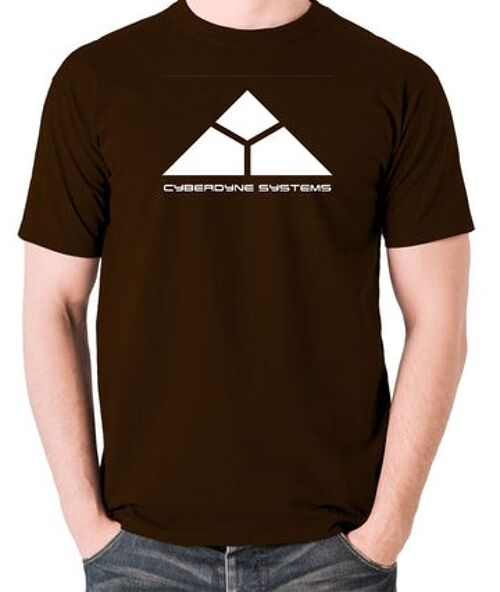 Terminator Inspired T Shirt - Cyberdyne Systems chocolate