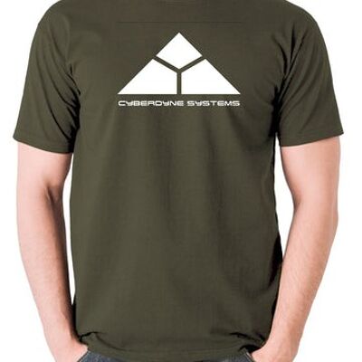 Terminator Inspired T Shirt - Cyberdyne Systems olive