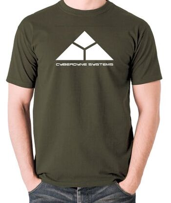 T-shirt inspiré de Terminator - Cyberdyne Systems olive