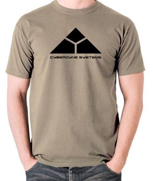 Terminator Inspired T Shirt - Cyberdyne Systems khaki
