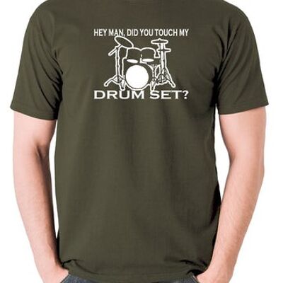 Camiseta inspirada en los hermanastros - Oye hombre, ¿tocaste mi batería? aceituna