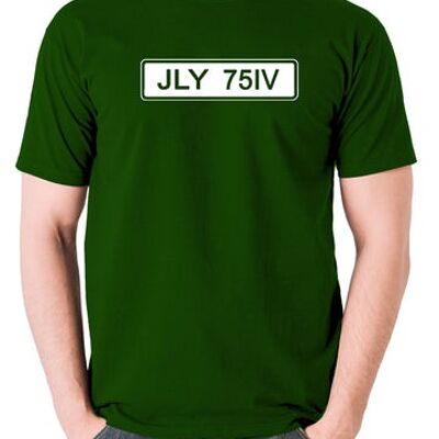Life On Mars, Ashes To Ashes Inspired T Shirt - Gene's Number Plate green