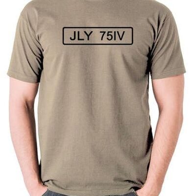 Life On Mars, Ashes To Ashes Inspired T Shirt - Gene's Number Plate khaki