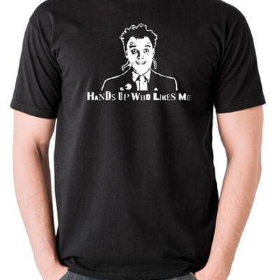 T-shirt inspiré des jeunes - Hands Up Who Likes Me noir