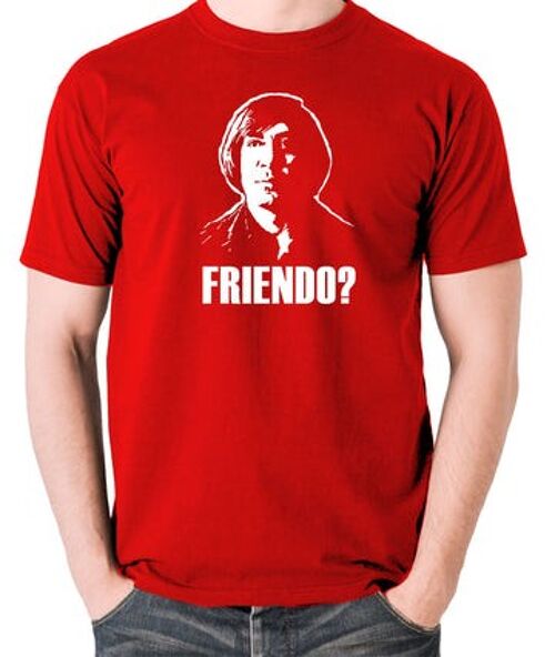 No Country For Old Men Inspired T Shirt - Friendo? red