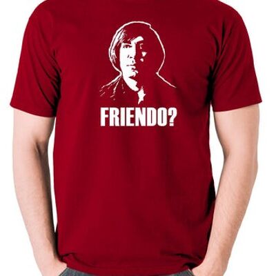 Camiseta inspirada en No Country For Old Men - ¿Friendo? rojo ladrillo
