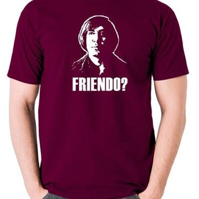 No Country For Old Men Inspired T Shirt - Friendo? burgundy