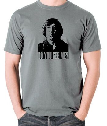 T-shirt inspiré de No Country For Old Men - Me voyez-vous? gris