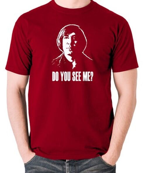 No Country For Old Men Inspired T Shirt - Do You See Me? brick red