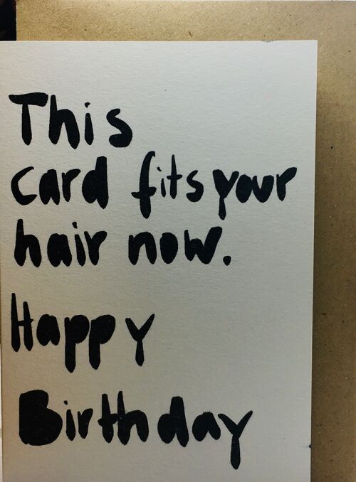 Karte This Card Fits Your Hair