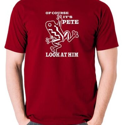 O Brother Where Art Thou? Inspired T Shirt - Of Course It's Pete, Look At Him brick red