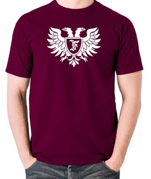 Young Frankenstein Inspired T Shirt - Frankensteen Family Crest burgundy