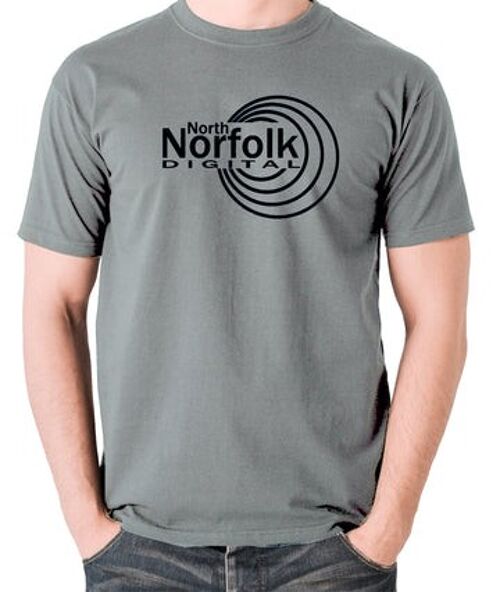 Alan Partridge Inspired T Shirt - North Norfolk Digital grey