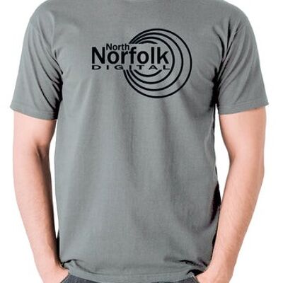 Alan Partridge Inspired T Shirt - North Norfolk Digital grey