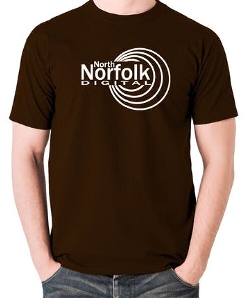 Alan Partridge Inspired T Shirt - North Norfolk Digital chocolate