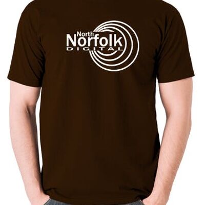 Alan Partridge Inspired T Shirt - North Norfolk Digital chocolate