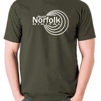 Alan Partridge Inspired T Shirt - North Norfolk Digital olive