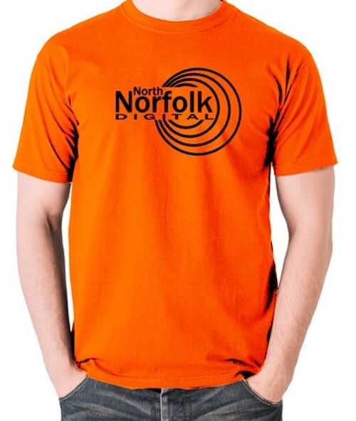 Alan Partridge Inspired T Shirt - North Norfolk Digital orange