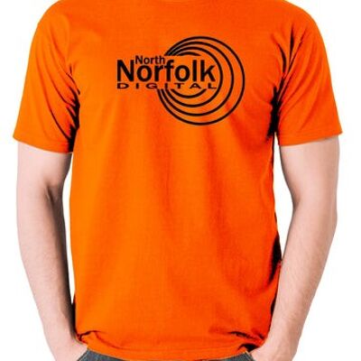 Alan Partridge Inspired T Shirt - North Norfolk Digital orange