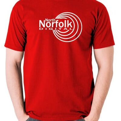 Maglietta ispirata a Alan Partridge - North Norfolk Digital rosso