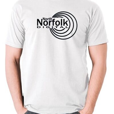 Alan Partridge inspiriertes T-Shirt - North Norfolk Digital weiß