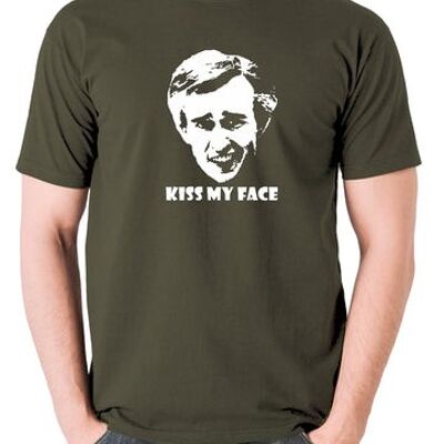 Alan Partridge inspiriertes T-Shirt - Kiss My Face Olive