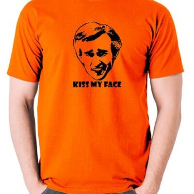 Alan Partridge inspiriertes T-Shirt - Kiss My Face orange