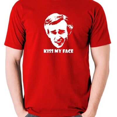 Alan Partridge Inspired T Shirt - Kiss My Face red