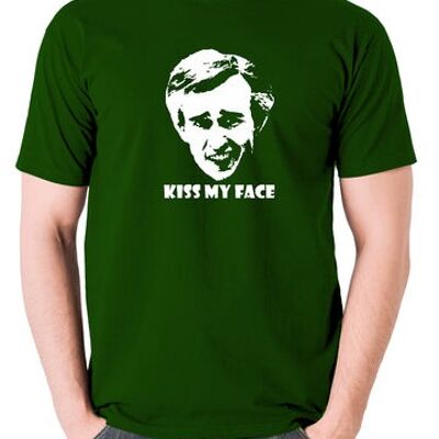 Alan Partridge inspiriertes T-Shirt - Kiss My Face grün