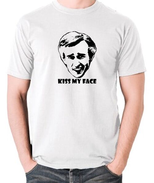 Alan Partridge Inspired T Shirt - Kiss My Face white