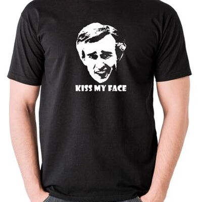 Alan Partridge inspiriertes T-Shirt - Kiss My Face schwarz