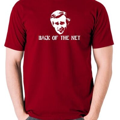 Alan Partridge inspiriertes T-Shirt - Rückseite des Netzes ziegelrot