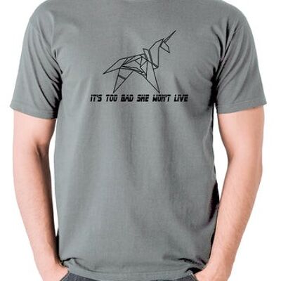 Camiseta inspirada en Blade Runner: es una lástima que no viva gris