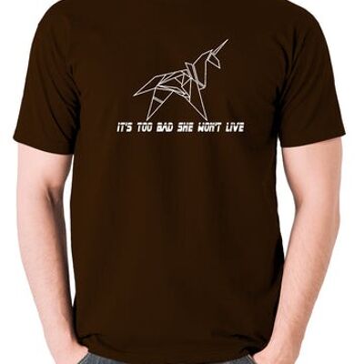 Camiseta inspirada en Blade Runner: es una lástima que no viva chocolate