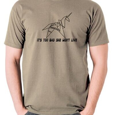 Camiseta inspirada en Blade Runner: es una lástima que no viva caqui