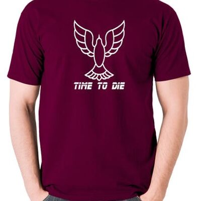 Blade Runner Inspired T Shirt - Time To Die burgundy