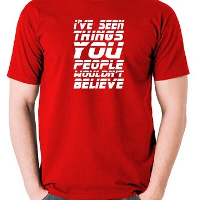 Blade Runner Inspired T Shirt - I've Seen Things You People Wouldn't Believe red