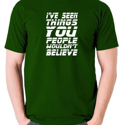 Blade Runner inspiriertes T-Shirt - ich habe Dinge gesehen, die Sie nicht glauben würden grün