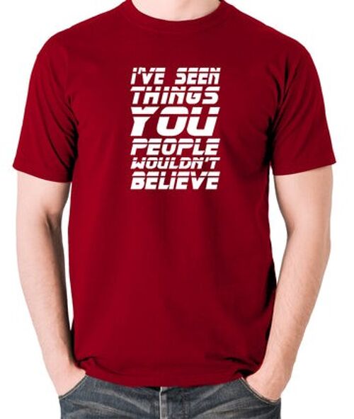 Blade Runner Inspired T Shirt - I've Seen Things You People Wouldn't Believe brick red