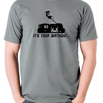 Camiseta inspirada en Blade Runner - Voight Kampff - Es tu cumpleaños... gris
