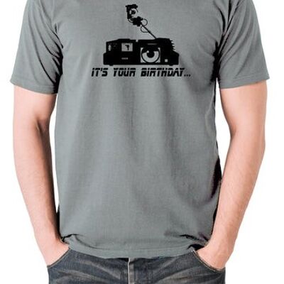 Blade Runner Inspired T Shirt - Voight Kampff - It's Your Birthday.... grey